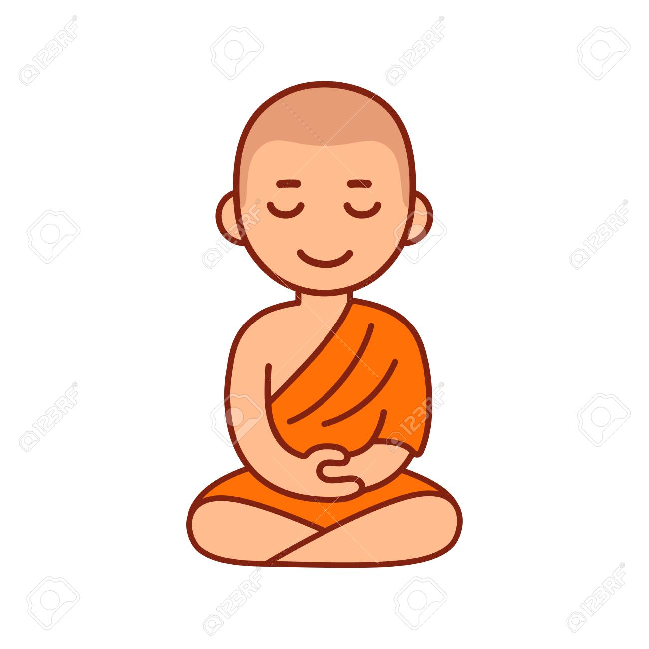 1300x1300 Collection Of Free Monk Drawing Buddhist Download On Ui Ex