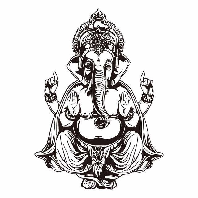 640x640 Ganesha Elephant Wall Stickers Colors Products