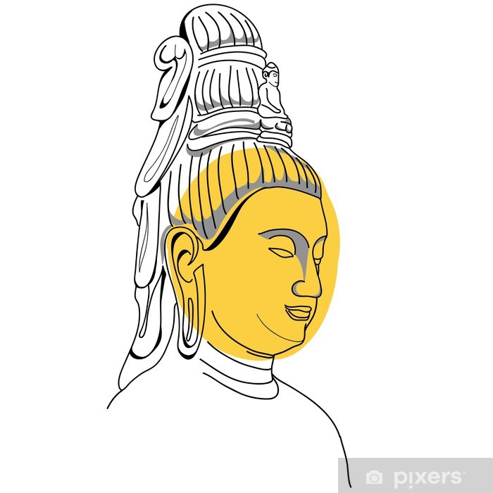 700x700 Face Of Buddha Wall Mural We Live To Change