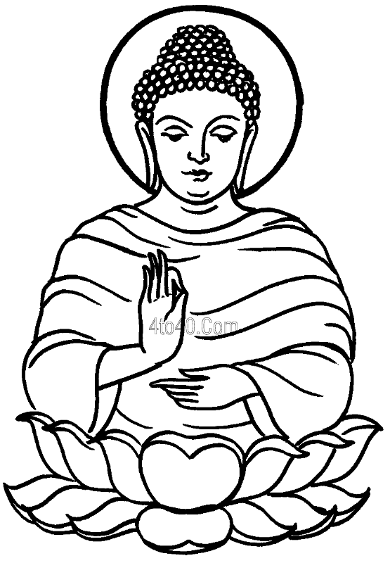 Buddha Face Line Drawing