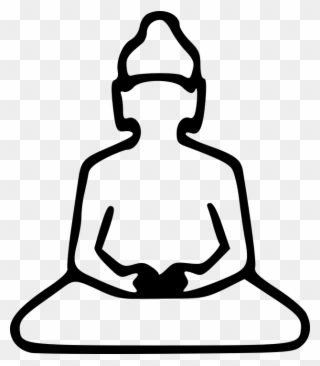 320x366 Clip Art Transparent Library Gautama Buddha Black