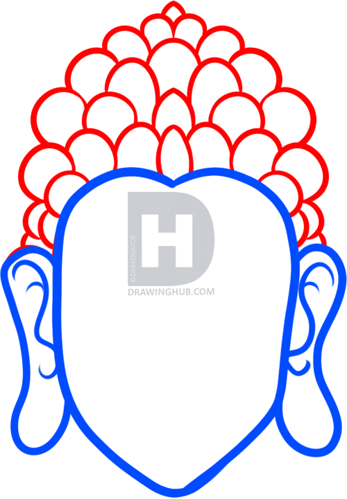 500x720 How To Draw Buddha Easy, Step