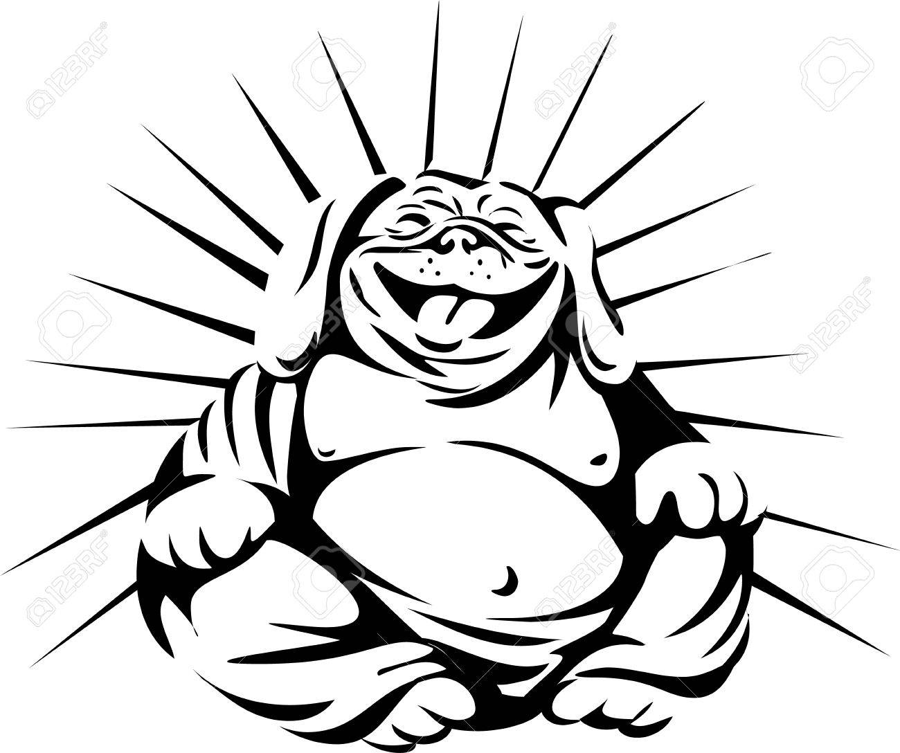 1300x1088 Huge Collection Of 'happy Buddha Drawing' Download More Than