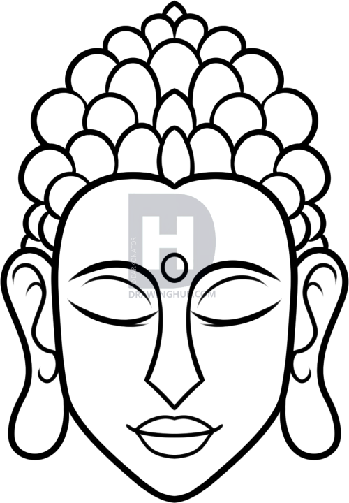 500x720 How To Draw Buddha Easy, Step