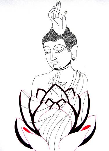 375x517 Buddha Viii Drawing