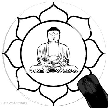355x355 Gaming Mouse Pad Buddha Gautama Yoga Buddhism Tao Zen
