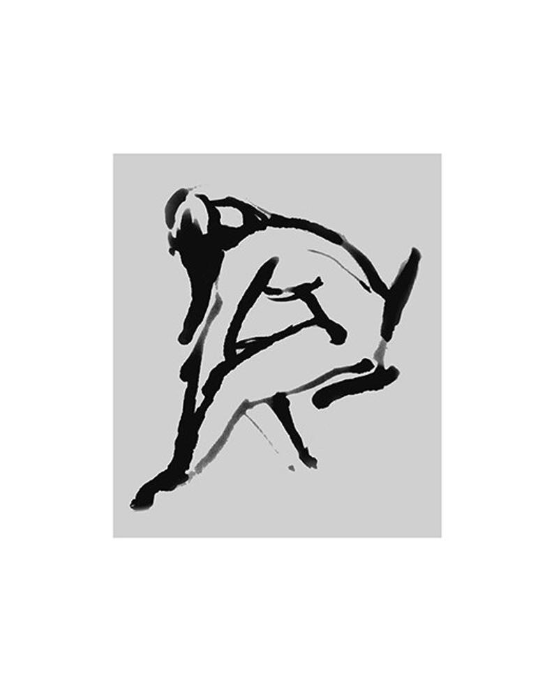 794x992 Buddha Board Figure Drawing Print Of Woman Bathing Seated Etsy