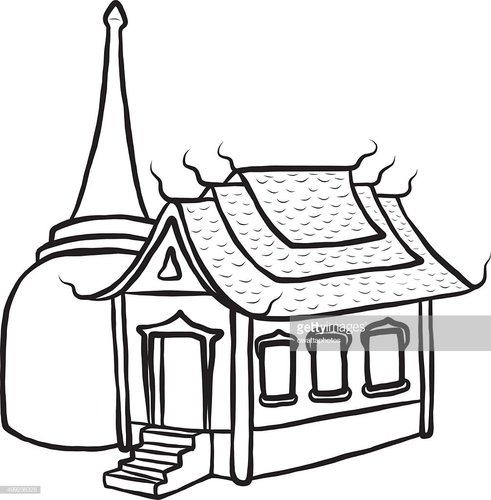 1005x1024 Buddhist Temple Clipart Black And White
