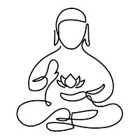 200x200 A Really Nice Single Line Budda Holding A Lotus Impressive