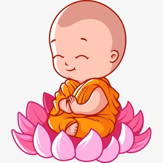 650x650 Cartoon Monk Lotus Seat, Lotus Seat, Cartoon, Monk Png Clipart
