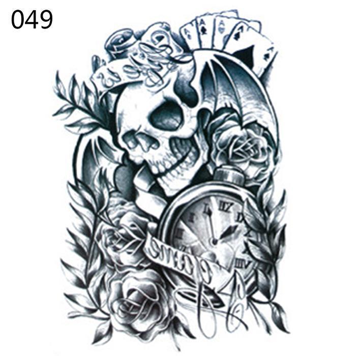 700x700 Bone Buddha Statue Temporary Tattoo Stickers Waterproof Tattoos