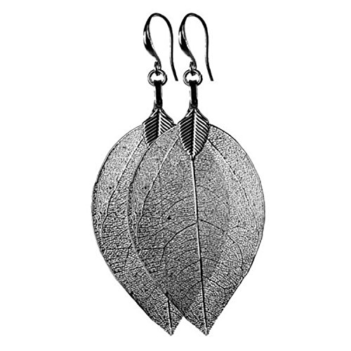 500x500 Earrings Metal Buddha Tree Leaf Grey Jewellery