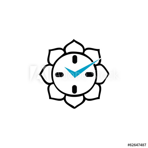 500x500 Clock With Buddhist Lotus