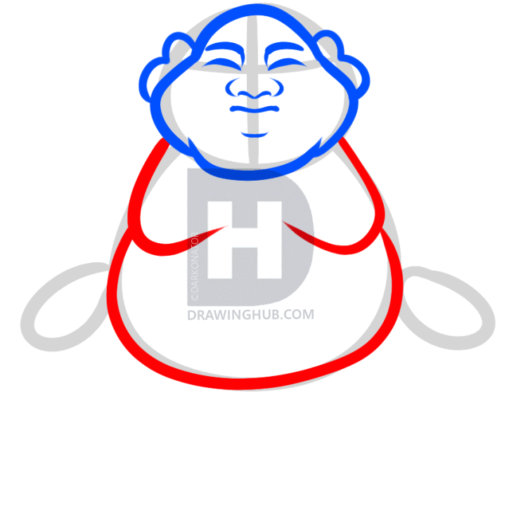 724x720 How To Draw A Buddha Statue, Buddha Statue, Step