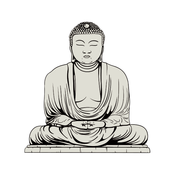 600x600 Drawing Buddha Illustration Transparent Png Clipart Free