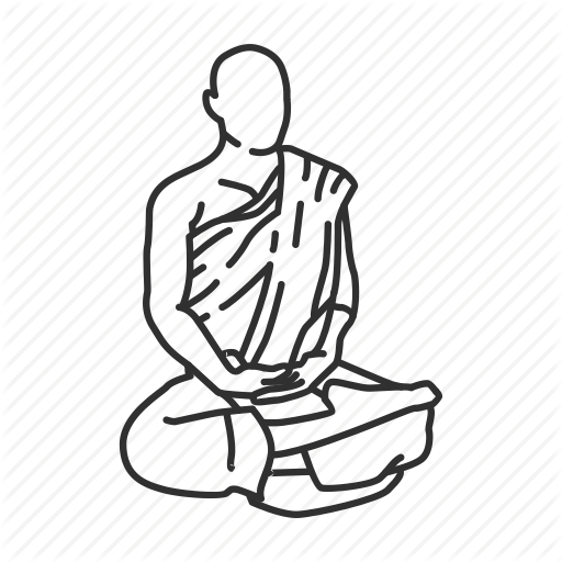 512x512 Monk Vector Sketch, Picture