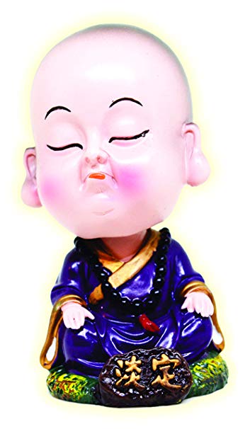 353x606 Saubhagya Global Little Royal Blue Buddha Monk With Nodding Head