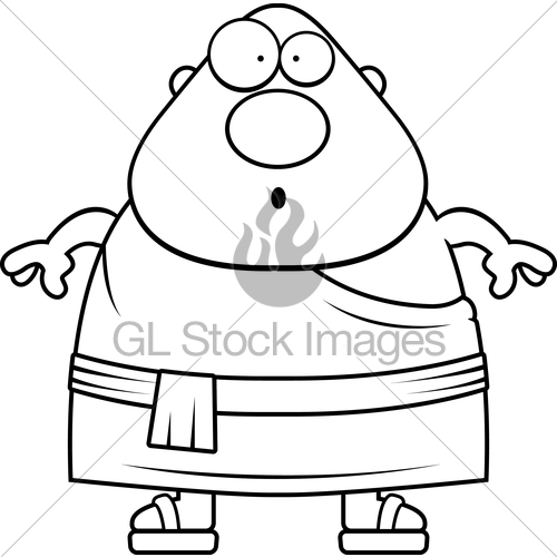 500x500 Surprised Cartoon Buddhist Monk Gl Stock Images
