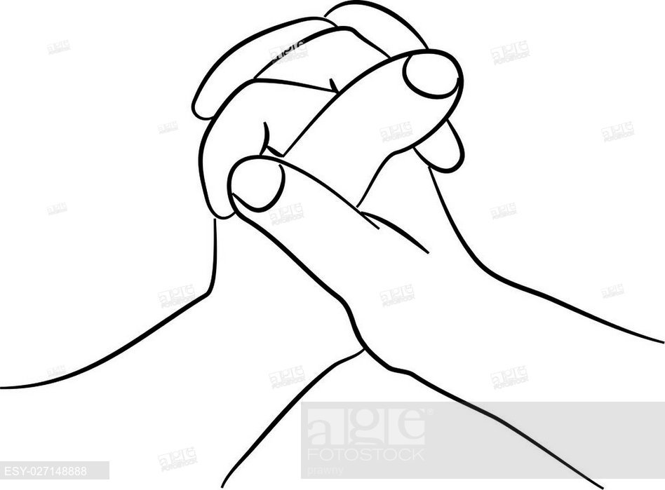 948x699 a simple line drawing of two hands clasping together, stock photo