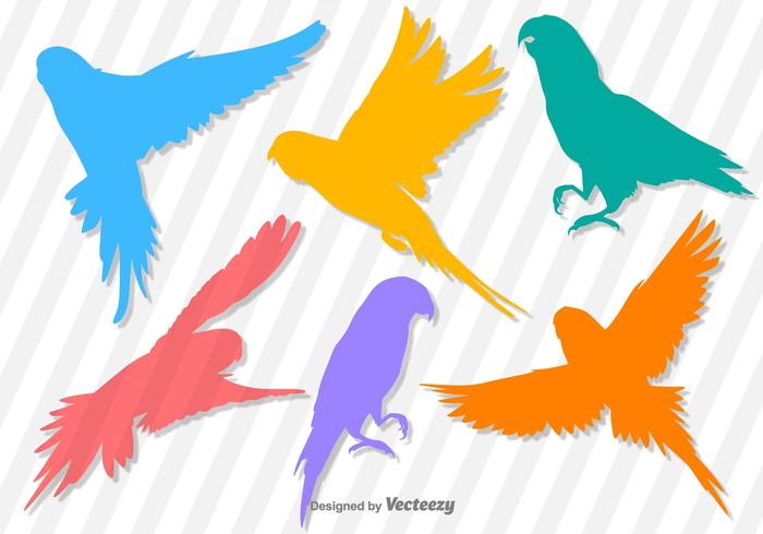 700x490 budgie vector silhouettes