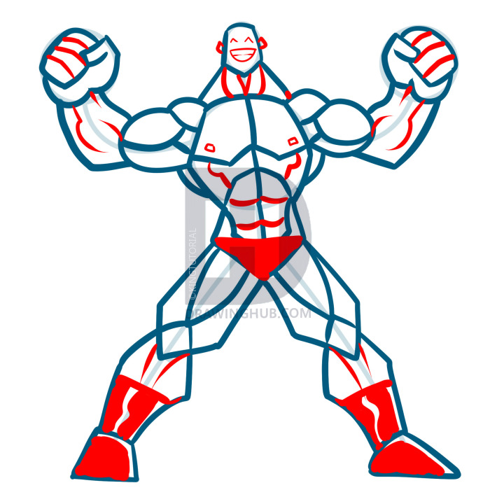 720x720 How To Draw Muscles, Step
