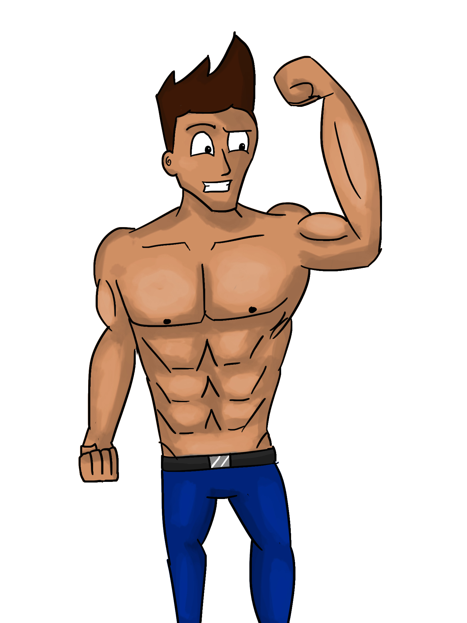 Buff Guy Drawing : Muscle Man Sketch Drawing Muscular Body Buff Guy ...