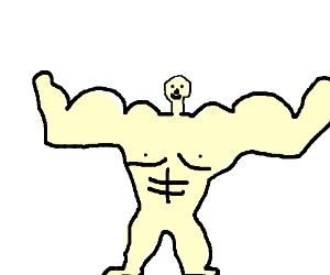 300x250 Big Buff Man With Tiny Head