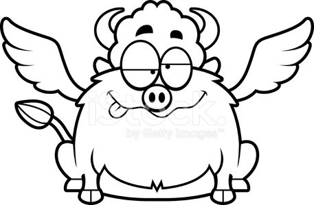 457x299 Drunk Cartoon Buffalo Wings Premium Clipart