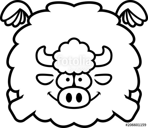500x430 Flying Cartoon Buffalo Stock Image And Royalty Free Vector