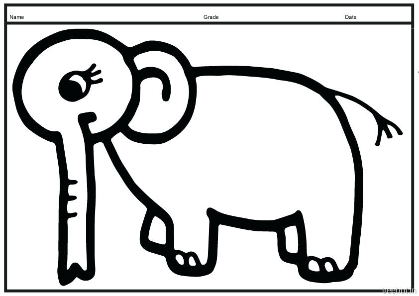 842x595 Colouring Pages Of Navratri Size Printable Elephant Coloring