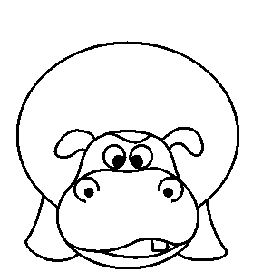 300x300 How To Draw A Hippopotamus For Kids, Learn Step