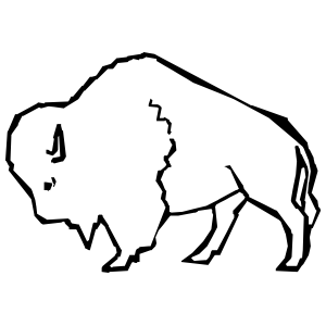 300x300 Collection Of Free Buffalo Drawing Outline Download On Ui Ex