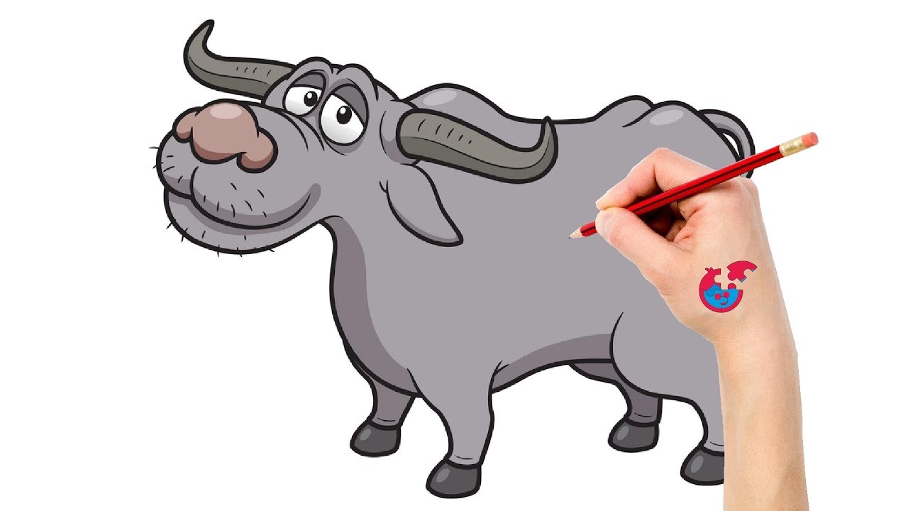 1280x720 Learning How To Draw Animals For Toddlers Buffalo