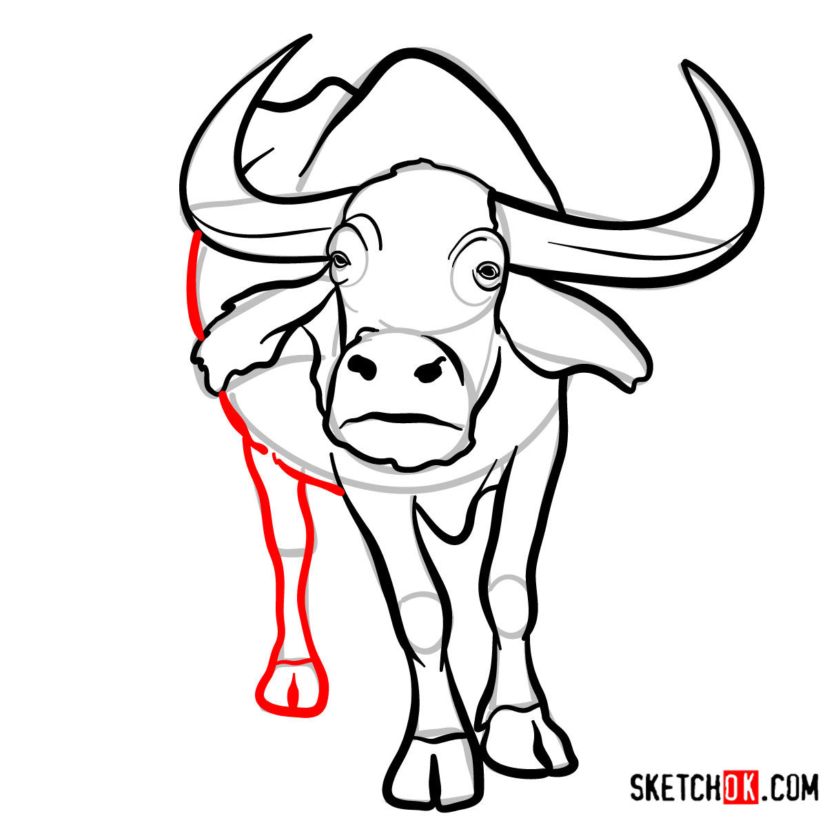 1200x1200 How To Draw A Buffalo Wild Animals