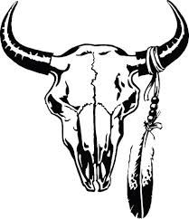 209x242 Cow Skull Stencil