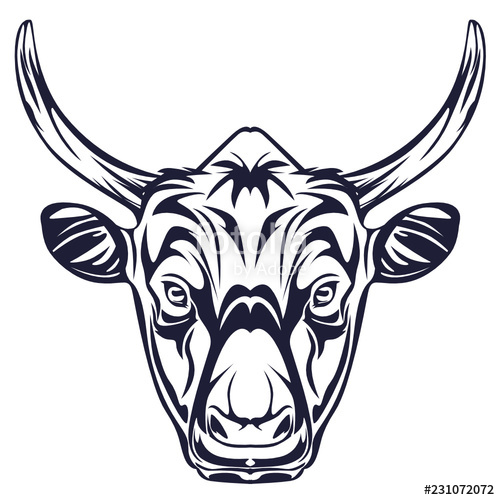 500x500 Line Art Of Buffalo Stock Image And Royalty Free Vector