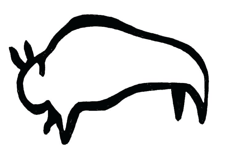 750x504 Buffalo Drawing Outline For Free Download