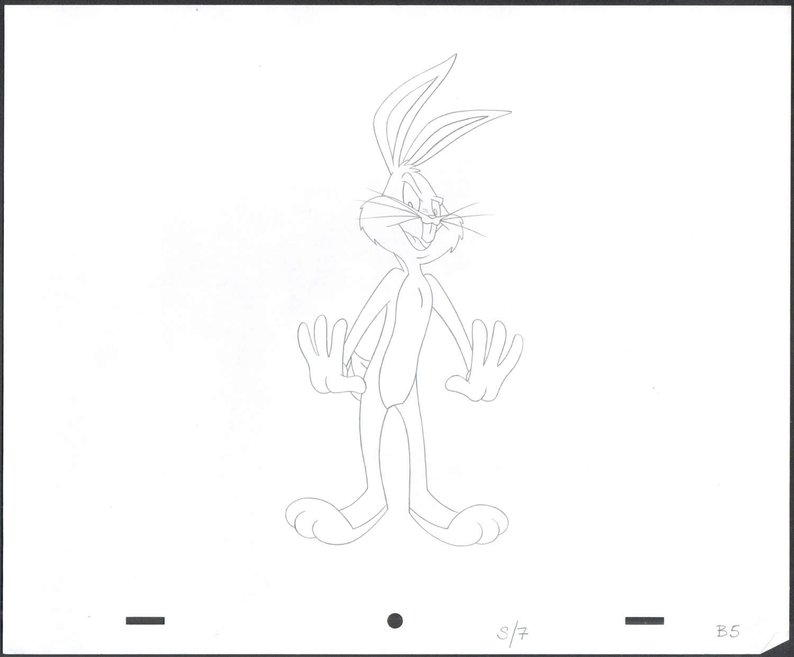 794x657 Bugs Bunny Cartoon Used Animation Cel Drawing Warner Brothers Etsy
