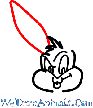 300x350 How To Draw Gangster Bugs Bunny From Looney Tunes