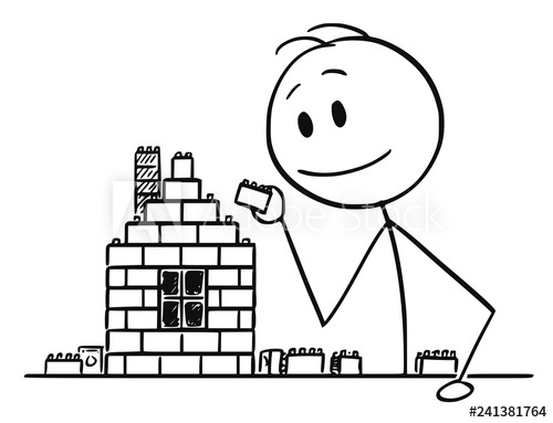 500x383 Cartoon Stick Drawing Conceptual Illustration Of Boy, Man