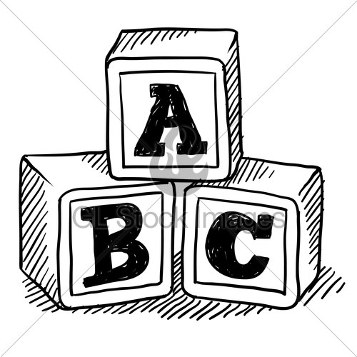 500x500 Children's Toy Blocks Sketch Gl Stock Images