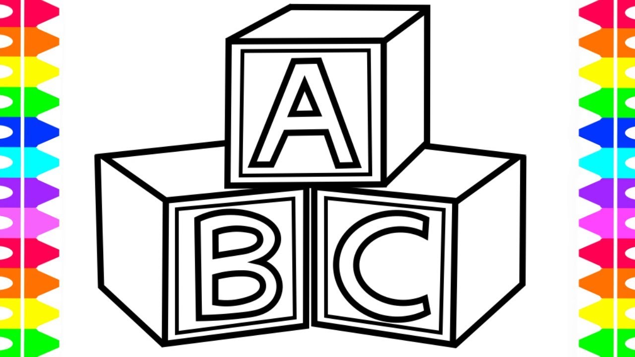 1280x720 How To Draw Abc Toys For Baby Coloring Pages And Drawing For Kids