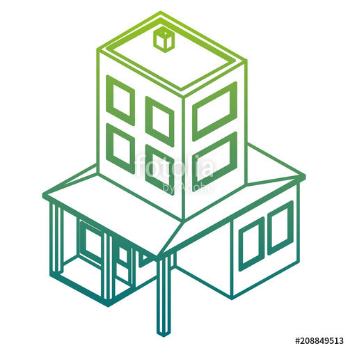 500x500 Building Construction Isometric Icon Vector Illustration Design