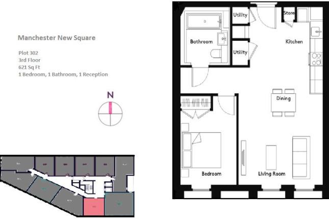 645x430 New Home, Bed Flat For Sale In The Linter Building, Manchester
