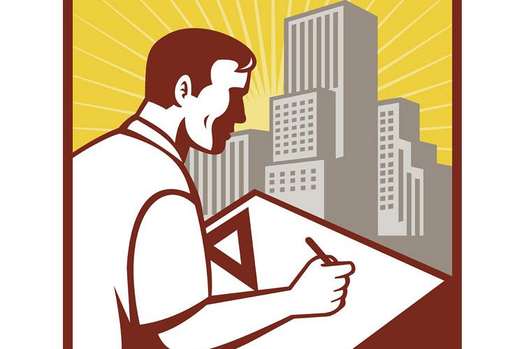 750x500 Architectural Draftsman Drawing Board Building