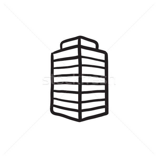 600x600 Office Building Sketch Icon Vector Illustration Andrei Krauchuk