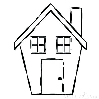 400x400 Simple Home Sketch Basic House Plan Drawing Inspirational
