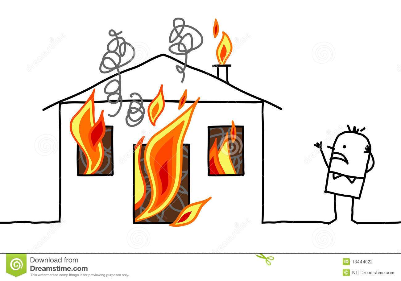 1300x911 Fire Cartoon Drawing Building