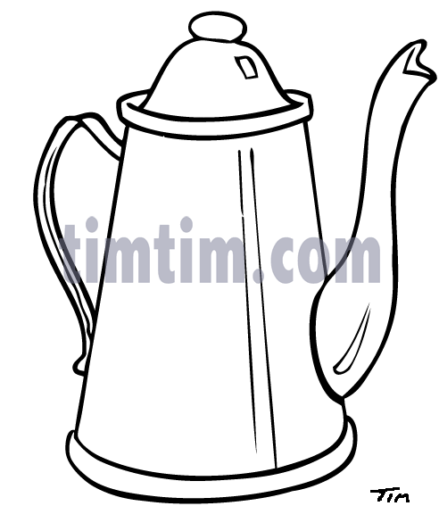 492x567 free drawing of coffe pot bw from the category building home tools