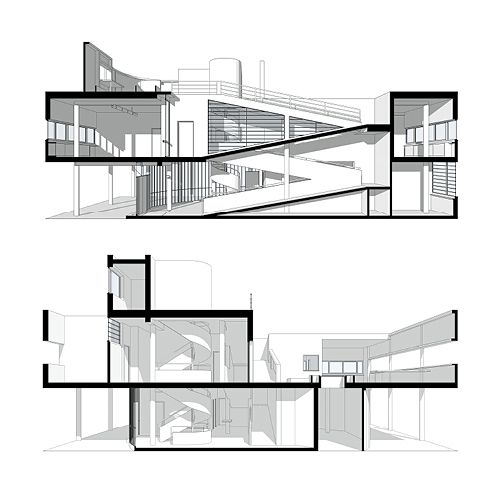 500x500 Drawing Architecture Villa, Architect House